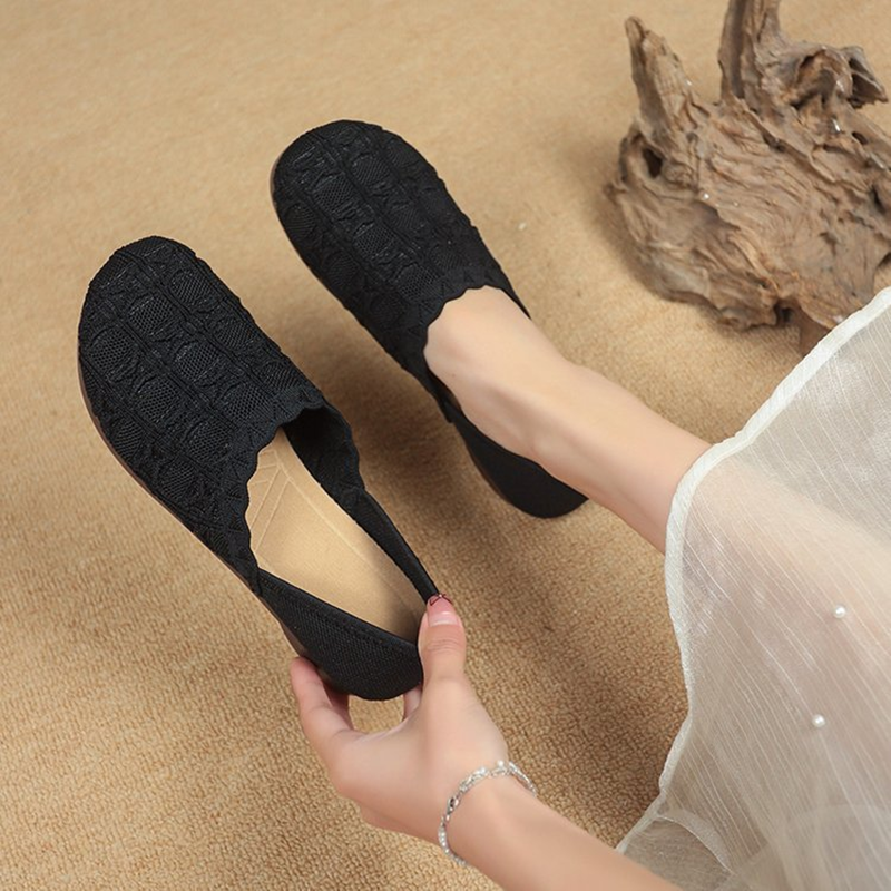 Women's Breathable Mesh Knit Slip-On Flats