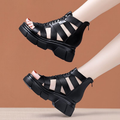Women's Open-Toe Cut-Out High-Top Platform Wedge Gladiator Sandals