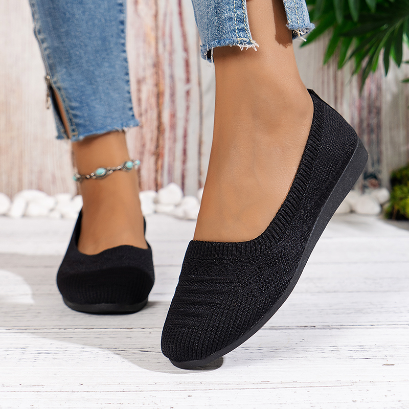 Women's Breathable Knit Slip-On Flats