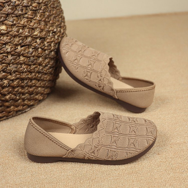 Women's Breathable Mesh Knit Slip-On Flats