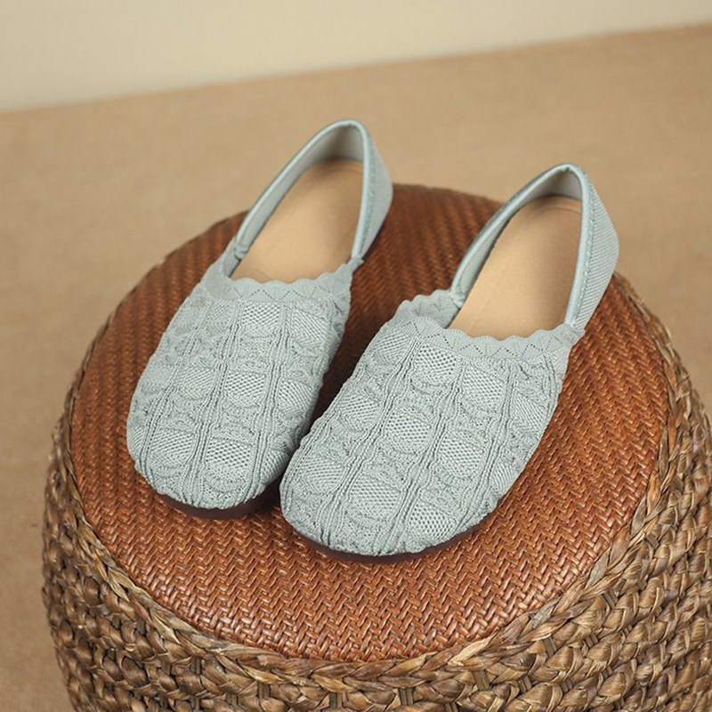 Women's Breathable Mesh Knit Slip-On Flats
