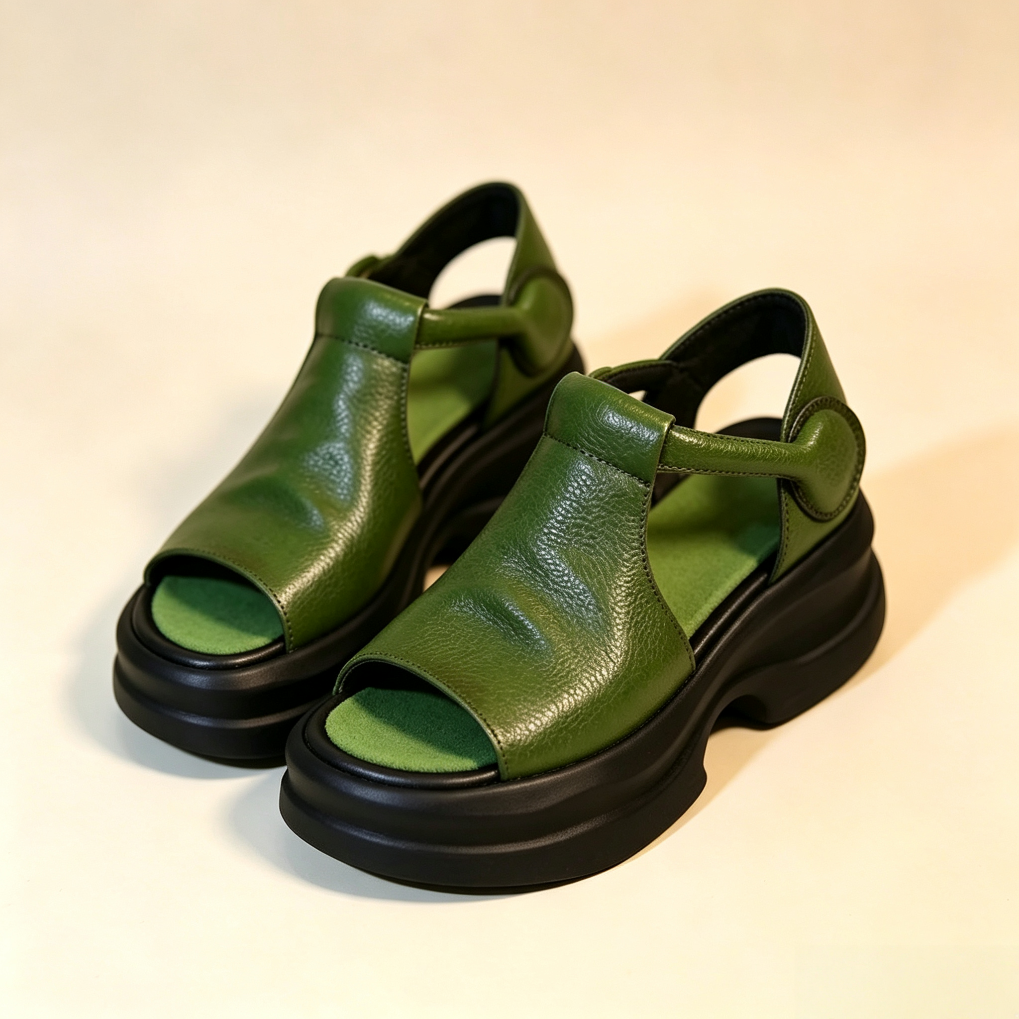 Women's Retro Open-Toe Platform Wedge Sandals