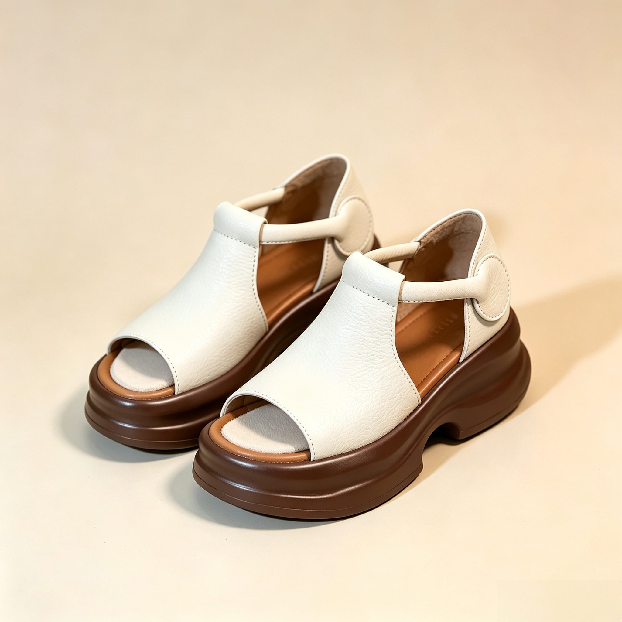Women's Retro Open-Toe Platform Wedge Sandals
