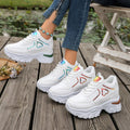 Women's Platform Sneakers Heart Cutout Chunky Dad Shoes