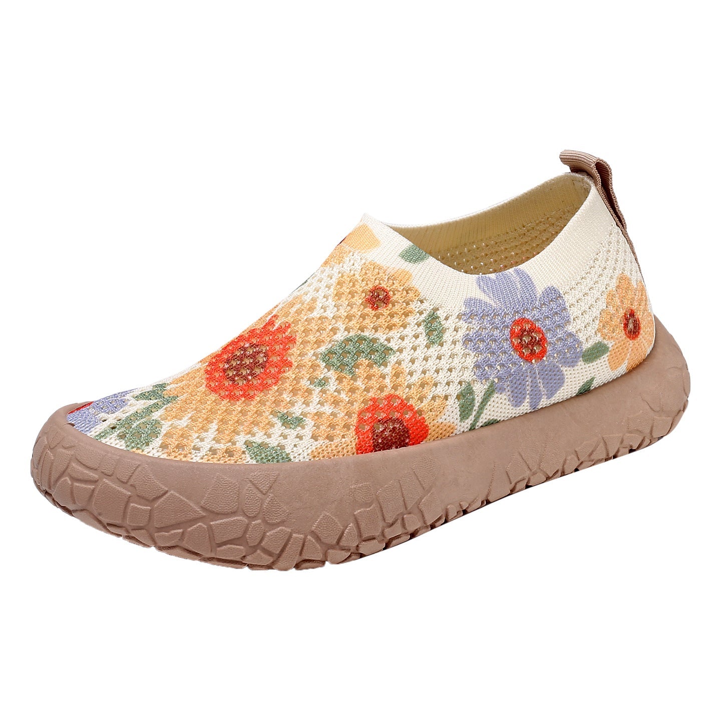 Women's Breathable Slip-On Sneakers - Colorful Comfort Walking Shoes