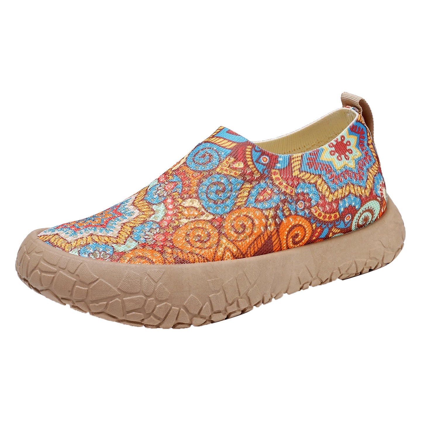 Women's Breathable Slip-On Sneakers - Colorful Comfort Walking Shoes