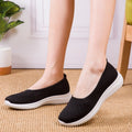 Women's Breathable Knit Slip-On Sneakers – Lightweight Casual Walking Shoes