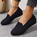 Women's Breathable Knit Slip-On Sneakers – Lightweight Casual Walking Shoes