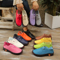 Casual Lace-Up Loafers for Women – Soft Leather Stitched Comfort Shoes with Anti-Slip Sole
