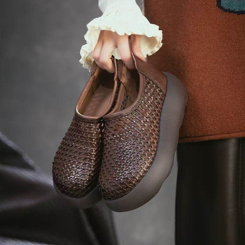 Women's Woven Breathable Slip-On Platform Sneakers