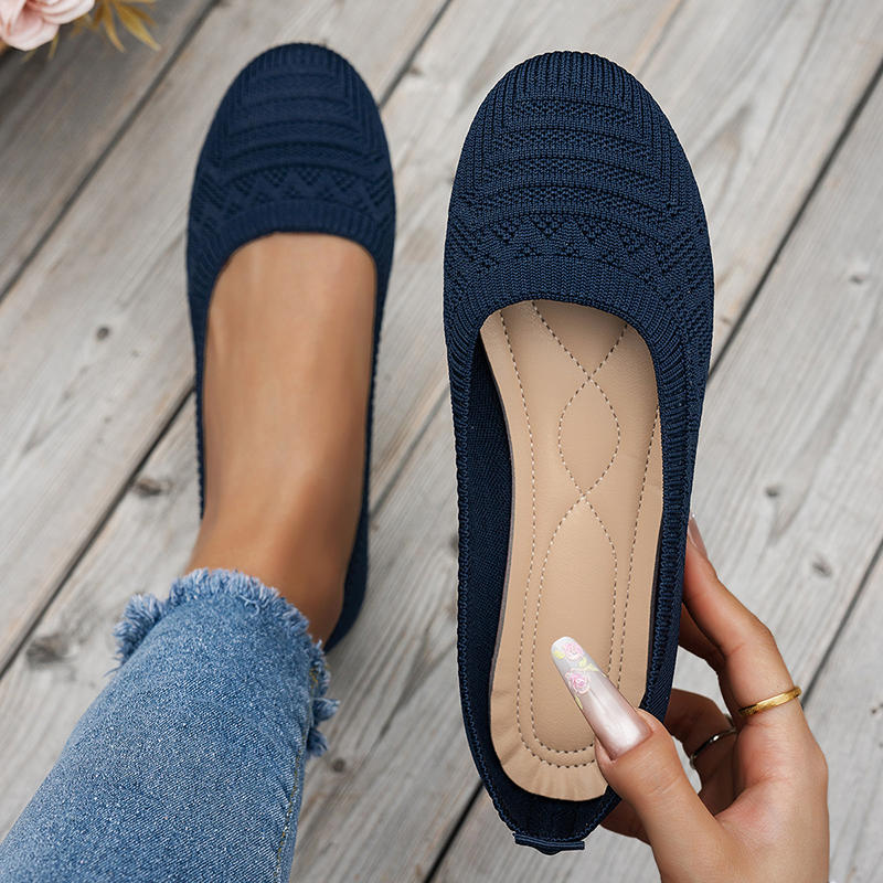 Women's Breathable Knit Slip-On Flats
