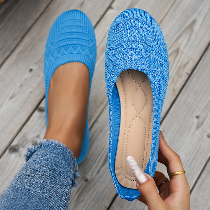 Women's Breathable Knit Slip-On Flats