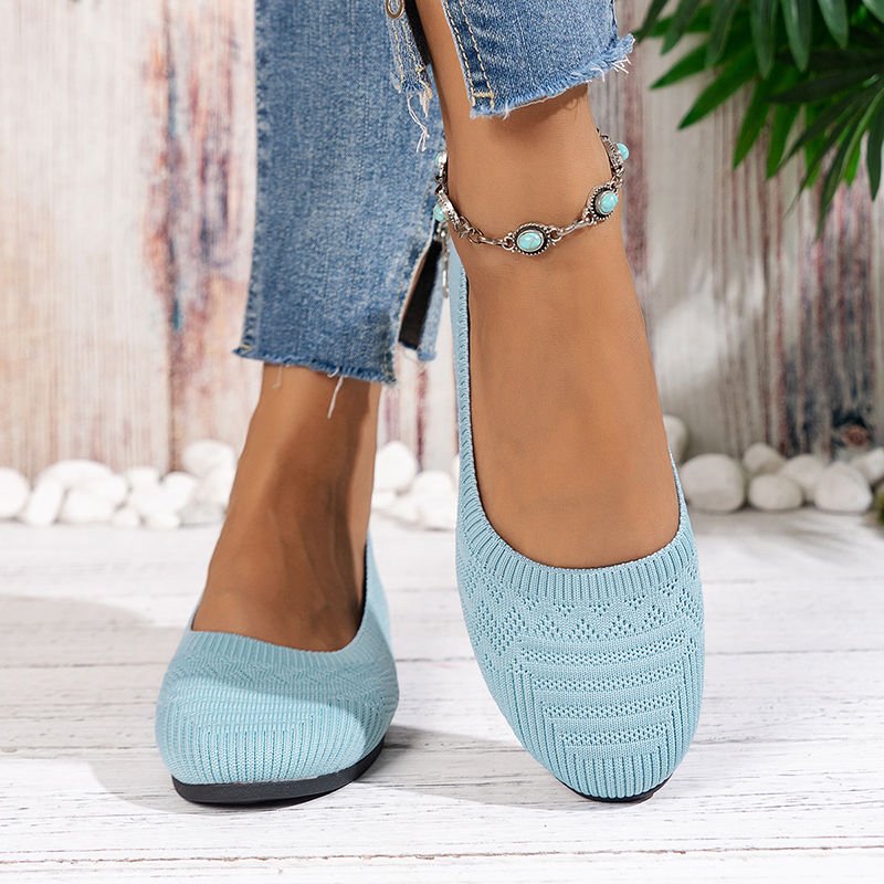 Women's Breathable Knit Slip-On Flats